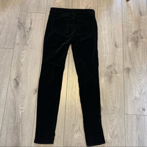 J Brand Black velvet skinny jeans plush size US 25 - Picture 11 of 11